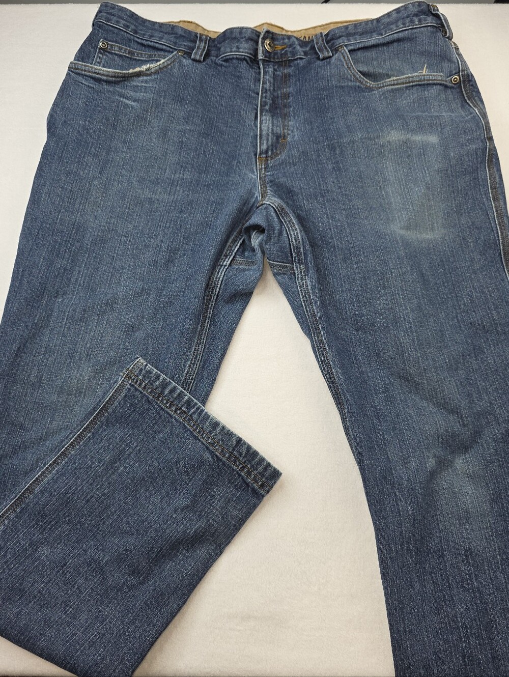 Duluth Trading Co Men's Dark Blue Straight Leg Denim Jeans Size 38x34 CM-3806